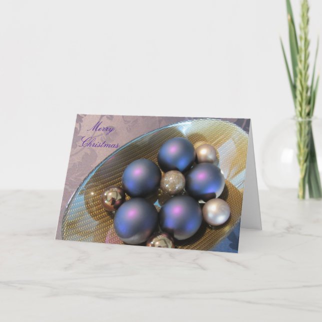 Elegant Christmas Decorations Holiday Card (Front)