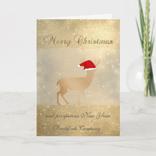 Elegant ,Christmas Deer,Glittery,Corporate Holiday Card
