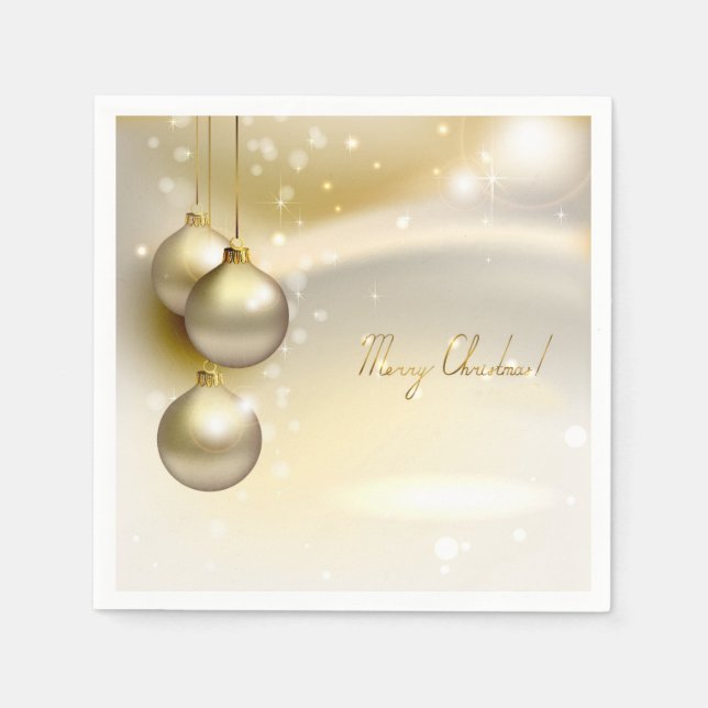 Elegant Christmas Dinner Napkins (Front)