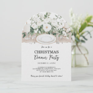 Elegant Christmas Dinner Party Invitation