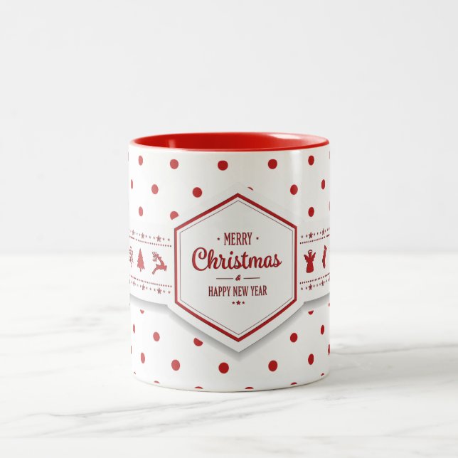Elegant Christmas Dots Mug (Center)