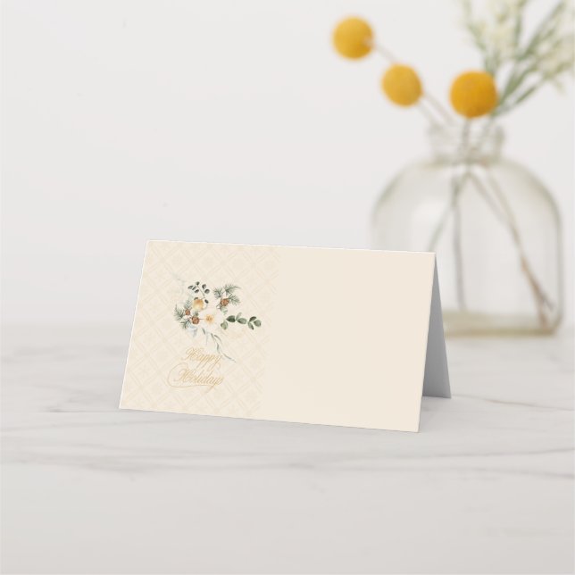 Elegant Christmas Entertaining serving tray Place Card (Front)