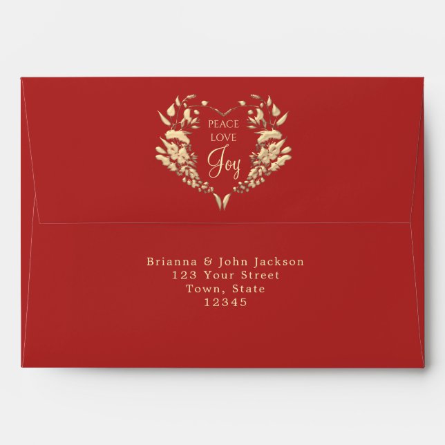 Elegant Christmas Envelope (Back (Top Flap))