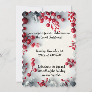 Elegant Christmas Eve Party Invitation