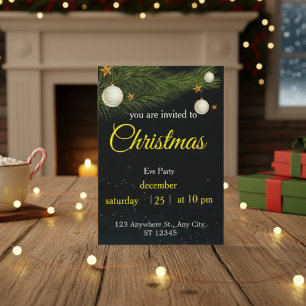 Elegant Christmas Eve Party Invitation