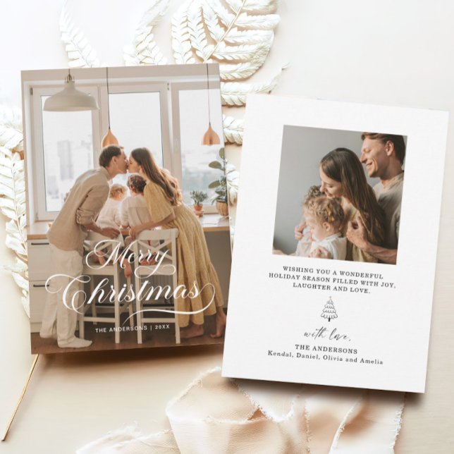 Elegant Christmas Family Photo Holiday Card (Creator Uploaded)