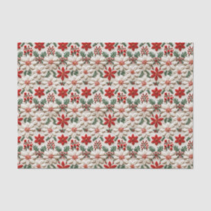 Elegant Christmas Floral Tissue Paper