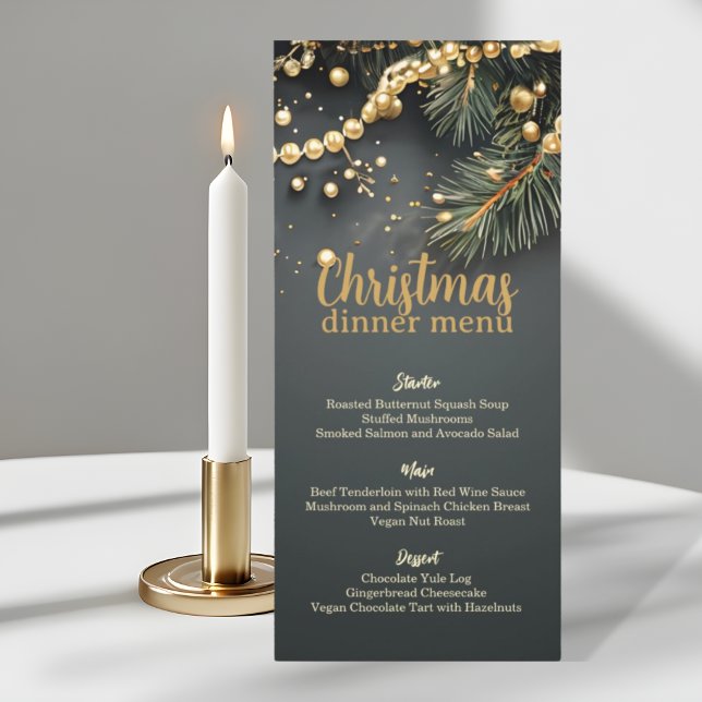 Elegant Christmas Garland Luxurious Non Photo Menu (Creator Uploaded)