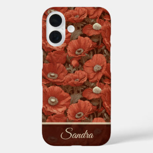 Elegant Christmas Gift Anemones Floral Custom iPhone 16 Case