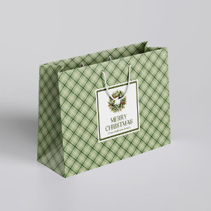 Elegant Christmas Gift Bag Nordic Pastel Palette