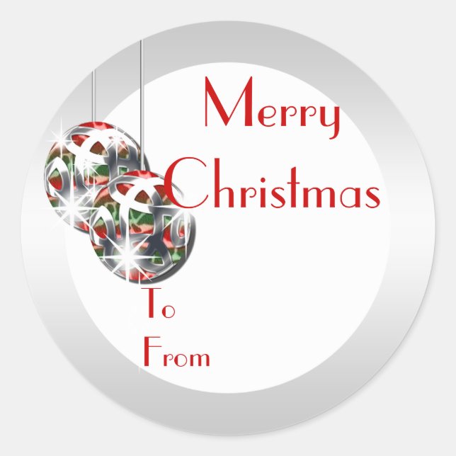 Elegant Christmas gift tag PERSONALIZE (Front)