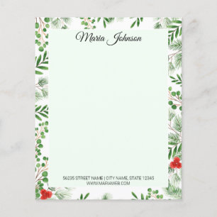 elegant christmas greenery business Stationery