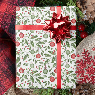 Elegant Christmas Greenery Holiday Wrapping Paper