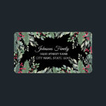 elegant christmas greenery red berries black  label<br><div class="desc">background by freepik.com
elegant christmas greenery with red  berries ,  black label</div>