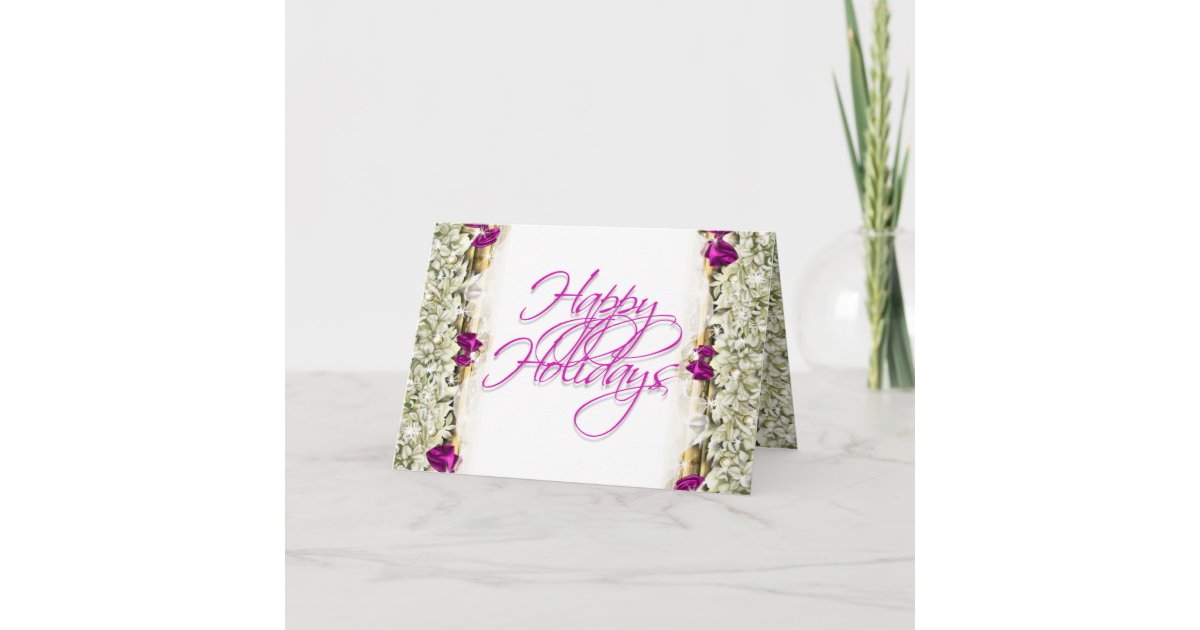 Elegant christmas greeting message blank holiday card | Zazzle.co.uk