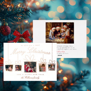 Elegant Christmas Hanging Gift Box 5 Photo Holiday