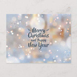 Elegant Christmas & Happy New Year   Postcard