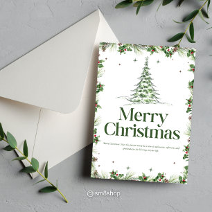 Elegant Christmas Holiday Greeting Family Photo Invitation