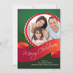 Elegant Christmas Holiday Photo Card
