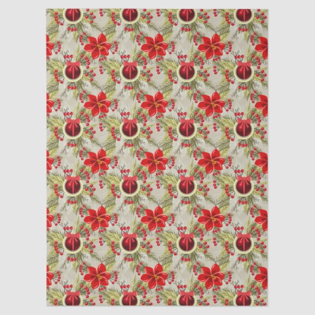Elegant Christmas/Holiday Tissue Paper (Front)