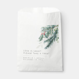 Elegant Christmas Holiday Wedding  Favour Bags