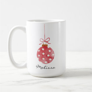 Elegant Christmas Holidays Personalised Name Coffee Mug