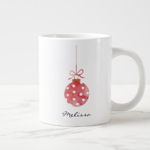 Elegant Christmas Holidays Personalised Name Large Coffee Mug