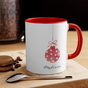 Elegant Christmas Holidays Personalised Name Mug
