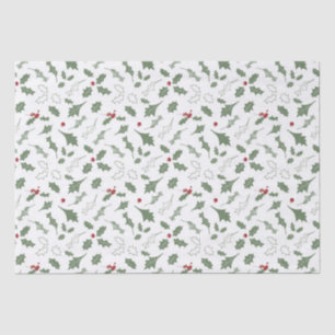 ELEGANT CHRISTMAS HOLLY  TISSUE PAPER
