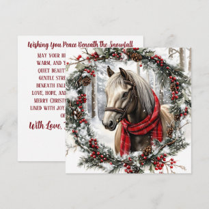 Elegant Christmas Horse with Winter Wreath Custom