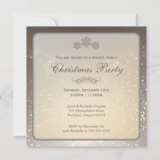Elegant Christmas Invitation (Front)