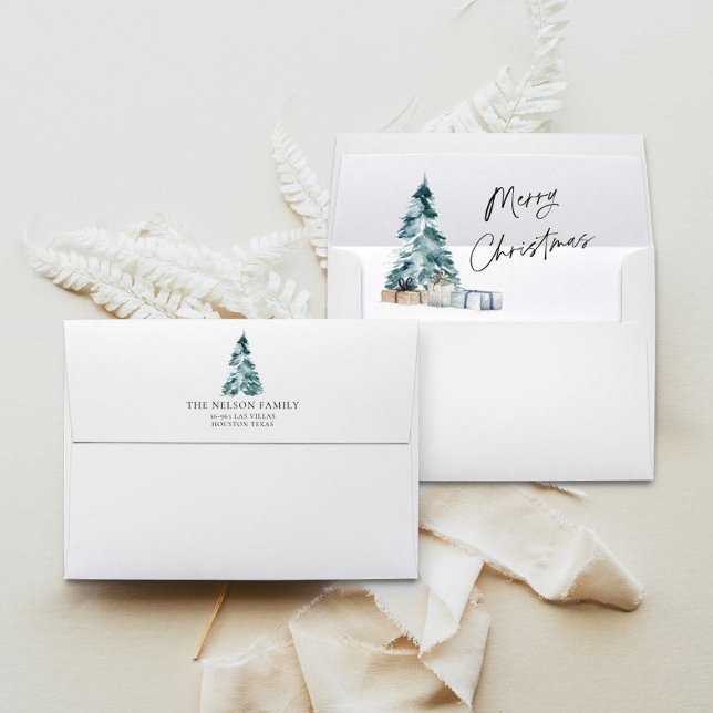 Elegant Christmas Invitation Envelope (Christmas Party Invitation Envelope)