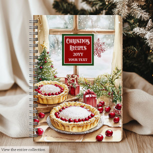 Elegant Christmas Kitchen Notebook For Recipes