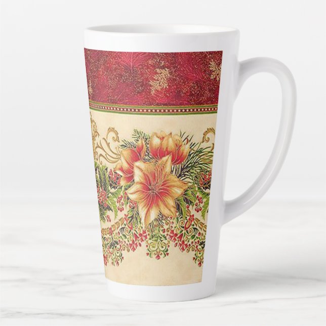 Elegant Christmas Latte Mug! Mug (Right)