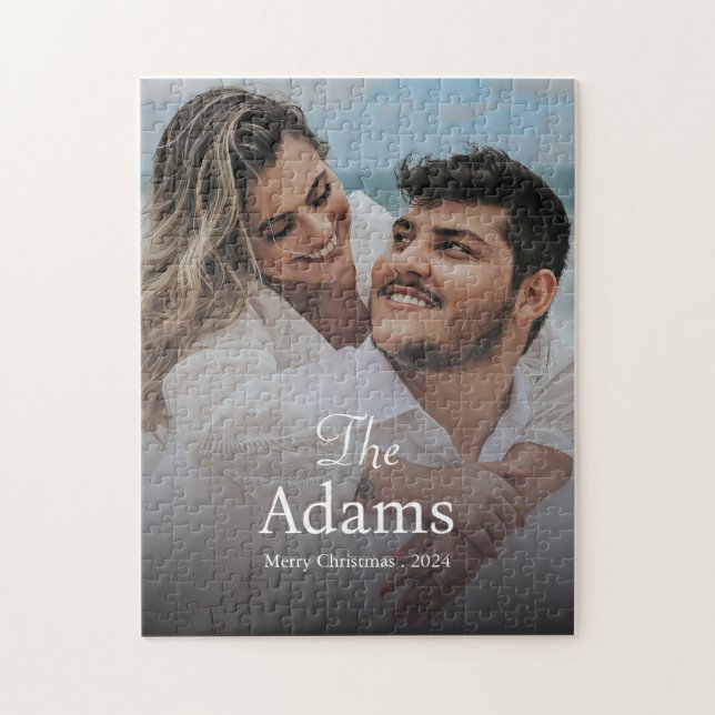 Elegant Christmas | Modern Trendy Fun Couple  Jigsaw Puzzle (Vertical)