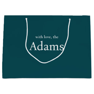 Elegant Christmas   Modern Trendy Fun Couple  Large Gift Bag