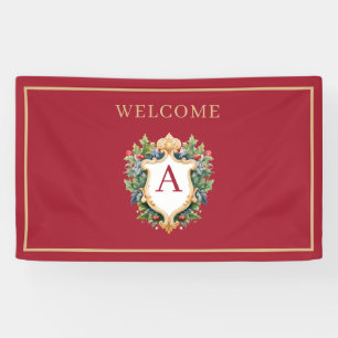 Elegant Christmas Monogram Letter  Banner