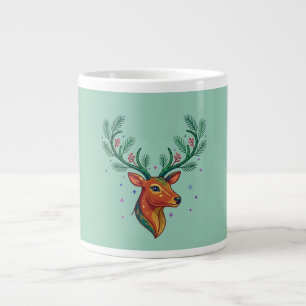 Elegant Christmas Monogram Letter C Floral Mug