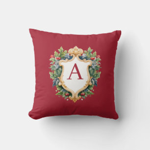 Elegant Christmas Monogram Letter Cushion