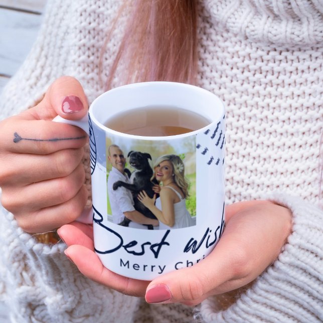 Elegant Christmas Mug with Personalised Photo (Creator Uploaded)