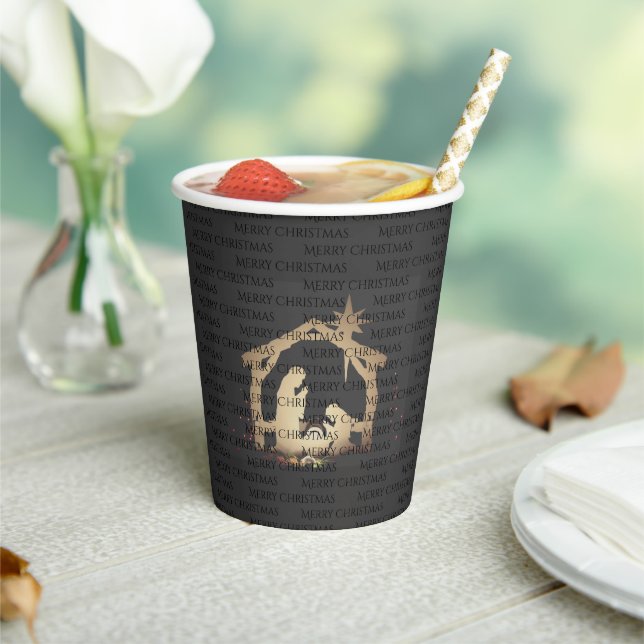 Elegant Christmas Nativity Manger Paper Cups (Insitu)