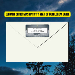 Elegant Christmas Nativity Star Of Bethlehem Label