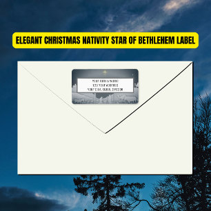 Elegant Christmas Nativity Star Of Bethlehem  Label