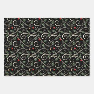 Elegant Christmas Night – Luxe Wrapping Paper Set