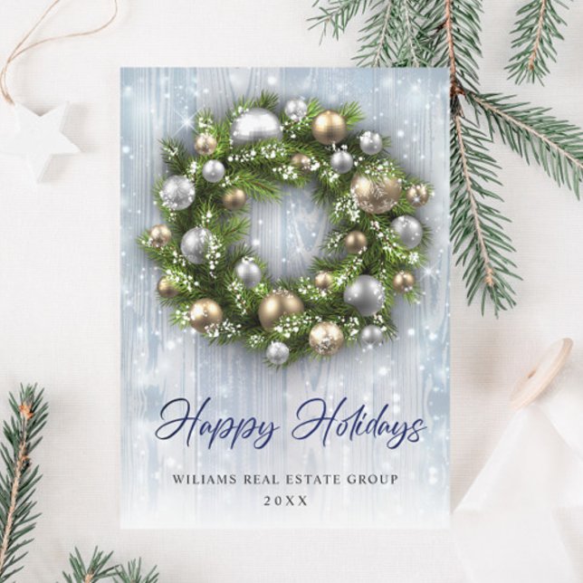 Elegant Christmas Ornament Corporate Greeting Holiday Card (Creator Uploaded)