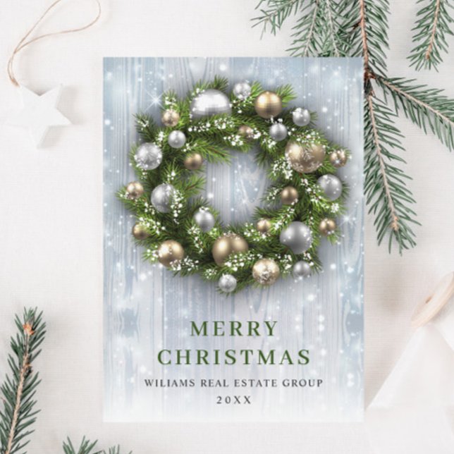 Elegant Christmas Ornament Corporate Greeting Holiday Card (Creator Uploaded)