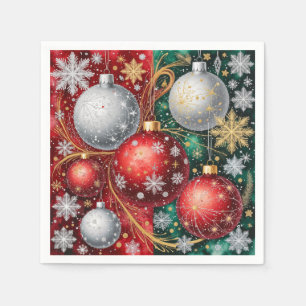 Elegant Christmas Ornament Napkin