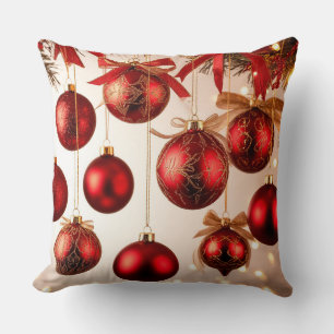 Elegant Christmas Ornaments Cushion