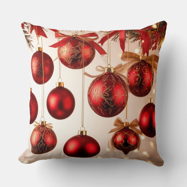 Elegant Christmas Ornaments Cushion (Front)