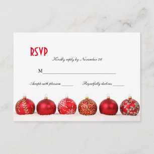 Elegant Christmas Ornaments Holiday Party RSVP